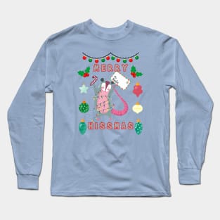 Merry Hissmas Opossum Long Sleeve T-Shirt